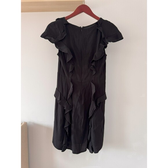 For Love & Lemons Womens S Black Cap Ruffle Mockingbird Shift Dress Babydoll - Picture 2 of 9